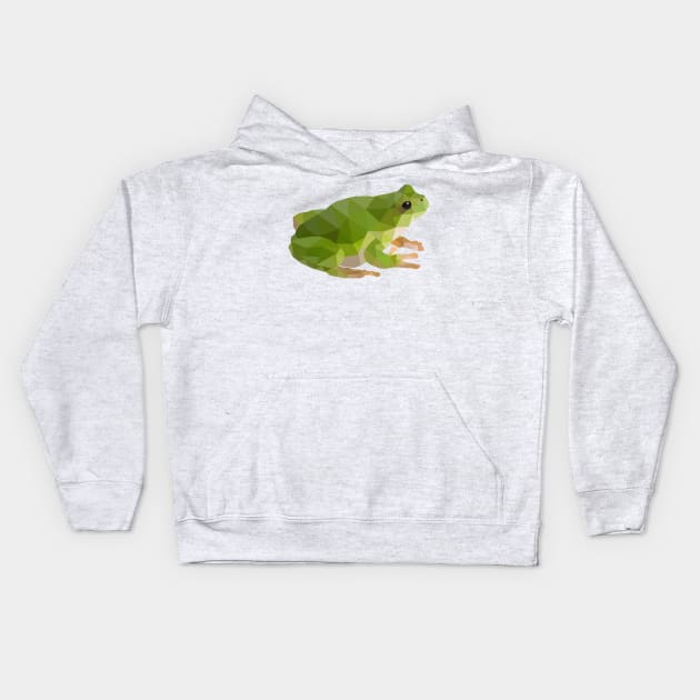 Low Poly Frog Kids Hoodie by Bobbys Store